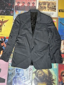 Dolce & Gabbana Brad Shawl Collar Single Breasted Grey Striped Blazer size 38R - Picture 1 of 7