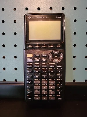 Texas Instruments TI-86 Graphing Calculator Black With Cover Tested - Image 1 of 4