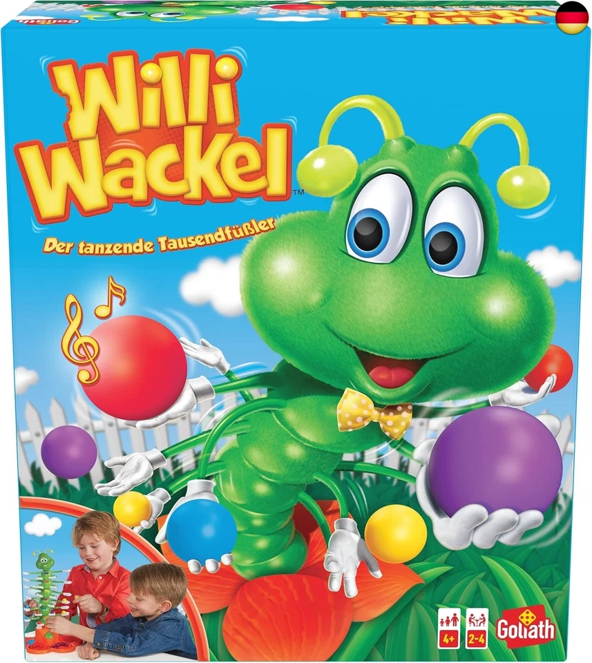 Goliath - Willi Wackel, Brettspiele ab 4 Jahren, Gesellschaftsspiele für 2 bis