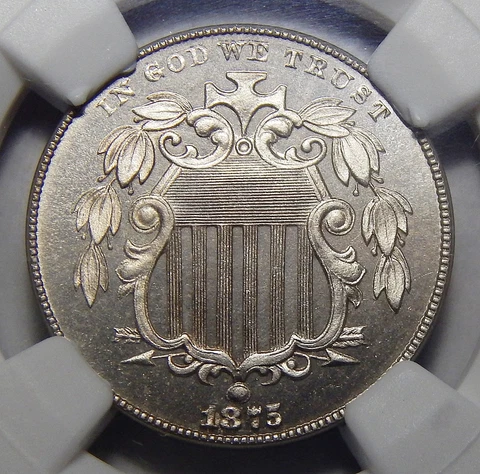 1875 NGC PF66 CAMEO SHIELD NICKEL Cover