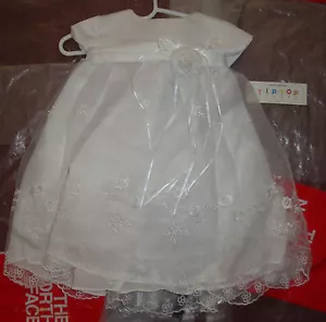 New Baby Girls Christening Baptism Wedding Dress Flower Girl Sz 12M Boda Bautizo - Picture 1 of 5