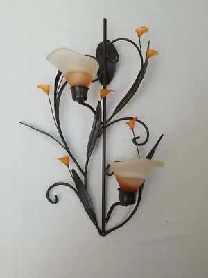 Aplique de pared decorativo de lirios ámbar Foto 1 de 4