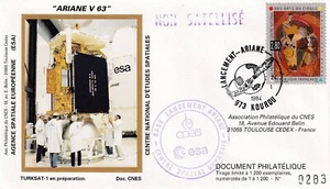 CNES 1994 Rakete Ariane V 63 Satellit Turksat-1 nicht satellit - Bild 1 von 2