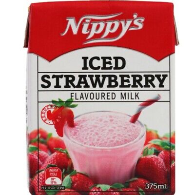 Nippys Iced Strawberry Flavoured Milk Carton 375ml X 12 Cartons • 30$