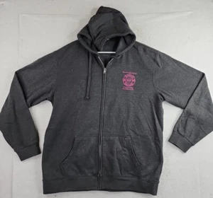 Fort Worth Fire Hazmat Logo Mens Gray Long Sleeve Hoodie Size 2XL - Picture 1 of 9
