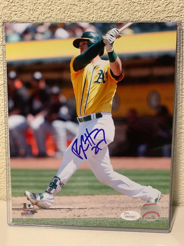 Ryon Healy Signed Oakland Athletics 8x10 Photo JSA - Image 1 of 4