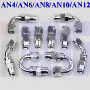 6an an6 6 PTFE E85 Ethanol Oil Fuel Line Adapter Hose End Fitting 10PCS SL - Imagen 1 de 3