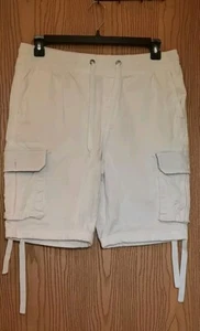 Airwalk Mens White 100% Cotton Cargo Shorts Size 34 - Picture 1 of 11