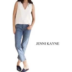 NUEVA Blusa Jenni Kayne Cuello en V Crepé en Marfil Talla Mediana - Imagen 1 de 10