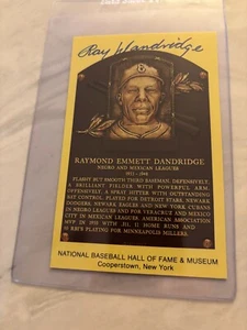 HOF Ray Dandridge autographed National Baseball Hall of Fame plaque postcard - Picture 1 of 2