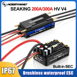HOBBYWING RC Seaking ESC 200A 300A HV V4 BEC 6V/7.4V/8.4V for 140/180CM Boats - Picture 1 of 10