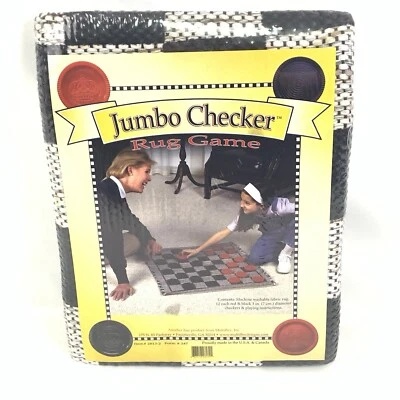 NEW Jumbo Checker Rug Game With 3” Jumbo Checkers Cracker Barrel - Image 1 of 3