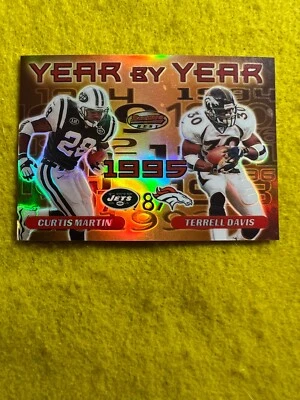 Bowmans Best NFL 2001, año a año insertado Y9, Curtis Martin & Terrell Davis Foto 1 de 2