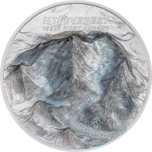 Mount Everest First Ascent 2 oz Silver Coin - Picture 1 of 3