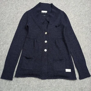 Odd Molly Alpaca Wool Cardigan 1 - S Navy Blue Soft Hairy Sweater Knit 336 Small - Picture 1 of 13