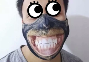 Máscara facial reutilizable divertida para animales - máscara facial para mono, lavable - Imagen 1 de 11