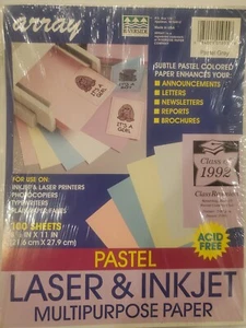 Array Pastel GREY Multipurpose 20 lb Bond 100 Sheets 8 1/2" x 11 inch Paper. - Picture 1 of 5