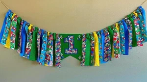 Super Mario First Birthday Highchair Banner, Super Luigi Party Banner “New” - Picture 1 of 2