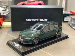 *SUPER RARE* Motorhelix 1/18 Audi RS6 Avant C8 Dark Green Metallic LIMITED 66 - Imagen 1 de 8