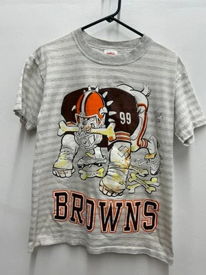 Vintage 1988 Cleveland Browns NFL Football Jack Davis Bulldog T-shirt USA sz M - Image 1 of 4