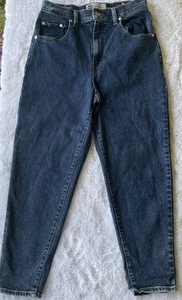 LEVI’S Silvertab Mom Jeans Women’s 29x27 Dark Wash Blue Tapered High Rise Denim - Picture 1 of 11