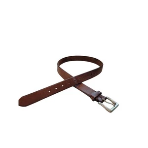 Polo Ralph Lauren Brown Leather Belt Silver Buckle Men's Sz 36 - Picture 1 of 12