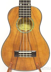 Alulu Solid Hawaiian koa concert Ukulele,Abalone rosette,hardcase,HUA231 - Picture 1 of 12