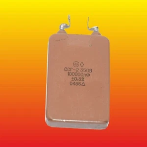 0.1 uF 100000 pF 350V 0.3% LOTE DE 1 CONDENSADOR RUSO PLATA-MICA SSG-2 USADO - Imagen 1 de 3