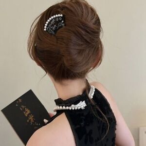 Hollow Hanfu U Shape Hairpin U-shaped Fan Hair Stick   Cheongsam Accessories