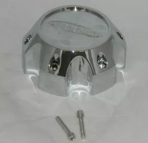 PRO COMP CHROME 6 LUG WHEEL RIM CENTER CAP 603116500-CAP WITH SCREWS - Picture 1 of 3