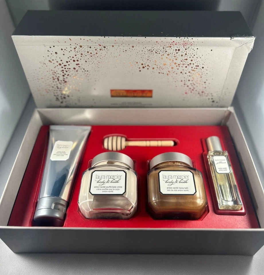 Laura Mercier Luxe Indulgences Ambre Vanille Luxe Body Collection 4 PCS Set