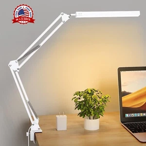 Lampara LED Lamparas De Mesa Para Oficina y Cuarto Luz Escritorio Estudiar weiß - Bild 1 von 8