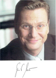 GUIDO WESTERWELLE Autogramm Autograph signed Card ORIGINALSIGNATUR KEIN DRUCK! - Bild 1 von 1