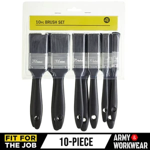 10 x Pinsel Kunststoff Pinselköpfe Einweg DIY Pack Set - Job Done - Bild 1 von 2