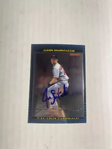 St Louis Cardinals JASON SIMONTACCHI Signed Card - Picture 1 of 1