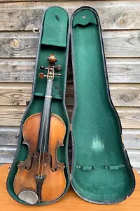 More details for antique 19th century violin &amp; case 4/4 italian or german c1800s