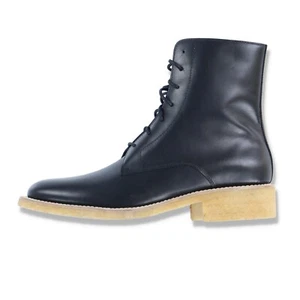 Amiri Black Leather Contrast Crepe Sole Combat Boots | Size EU 43, UK 9, US 10 - Bild 1 von 5