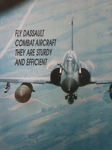 8/1989 PUB DASSAULT AVIATION COMBAT AIRCRAFT MIRAGE 2000 ARMEE AIR ORIGINAL AD - Picture 1 of 1