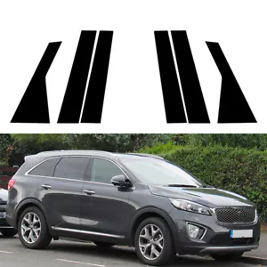 Fit For Kia Sorento UM 2015-2020 Gloss Black Pillar Posts Door Window Trim Cover - Picture 1 of 12