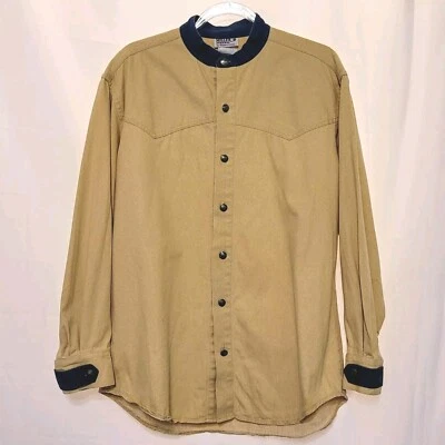 Camisa Western Amarilla De Colección Miler Stockman Para Hombre Búfalo Níquel Réplica Botón Talla L Foto 1 de 4
