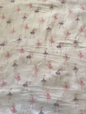 Nicole Miller Ballerina Dancer TWIN FLAT Sheet Ballet Tutu Pink 88” X 80” - Image 1 of 4