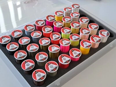 Plantilla plana encerada delgada UTC Ultra Thread 70 Denier para atar moscas todos los colores Foto 1 de 4