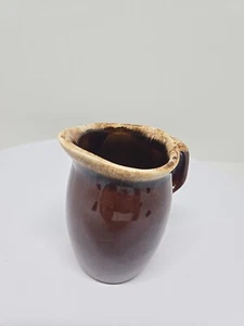 Vintage HULL Pottery Syrup Creamer Pitcher Brown Drip Glaze USA Oven Proof D19 - Picture 1 of 7