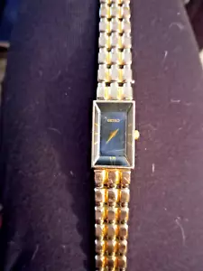 RELOJ DE PULSERA VINTAGE MARCA SEIKO PARA MUJER EN TONOS DORADOS CON CORREA - Imagen 1 de 4