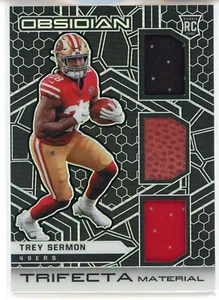 Trey Sermon 2021 Panini Obsidian Trifecta Material Rookie Card #TM-TS - Picture 1 of 2