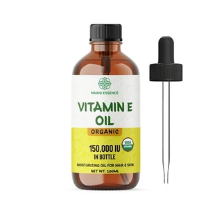 Olio di vitamina E 100 ml GRANDE 150.000 UI 100% puro USDA biologico e naturale MADE IN USA - Foto 1 di 2