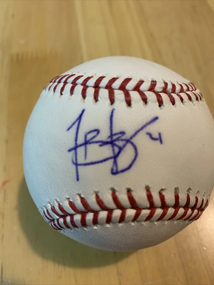 Pelota de béisbol autografiada por Todd Frazier METS REDS EK577900 Foto 1 de 3