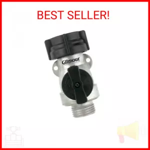 Gilmour Garden Hose Shut Off Valve, Durable Metal Full Flow Water Shut Off Valve - Picture 1 of 2