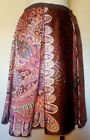 Ana Sui Silk Printed Pleated Skirt Size 4