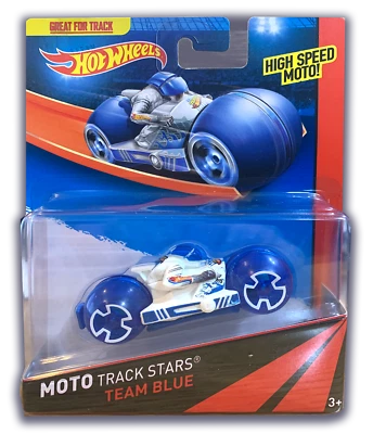 Hot Wheels Moto Track Stars Team Blue - Very Rare in Pristine Condition! - Image 1 of 3